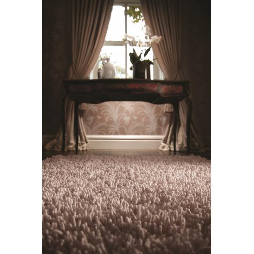 Imperial Luxury Shaggy Rug Guru Modern Hand Woven Wool Rug in Nude Pink