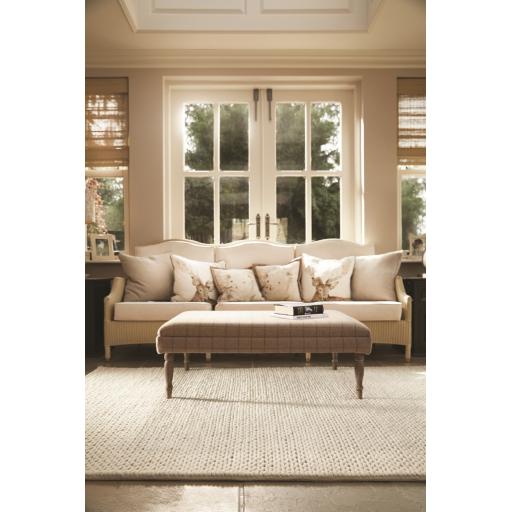 Fusion Luxury Soft Hand Woven Braided Wool Rug in Ivory