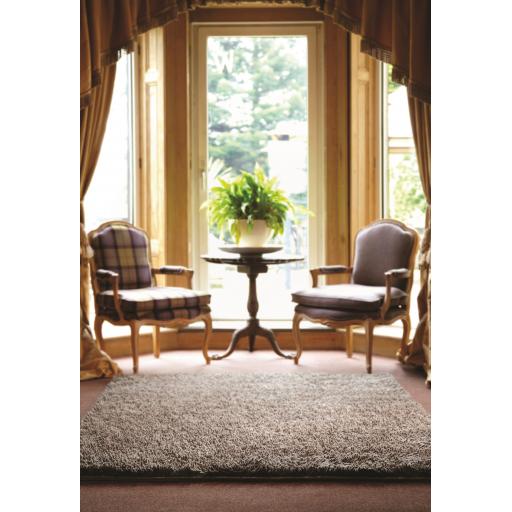 Imperial Luxury Shaggy Rug Guru Modern Hand Woven Wool Rug in Mid Mix