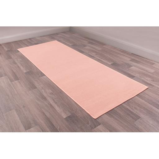 Modern Moda Plain Rug in Blush Pink 60 x 110 cm