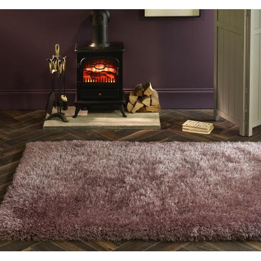 Origins Extravagance High Pile Fluffy Modern Shaggy Lilac Rug