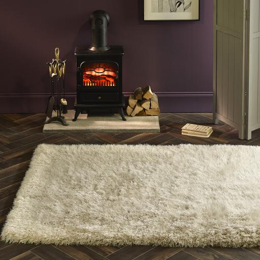 Origins Extravagance High Pile Fluffy Modern Shaggy Ivory Rug