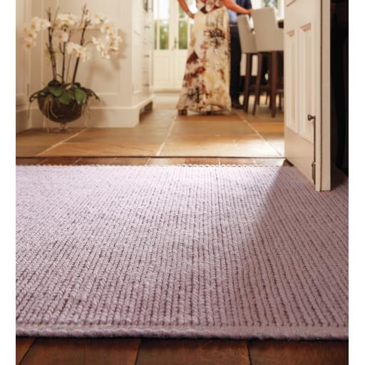 Origins Cable Chunky Knitted Soft Handmade Wool Rugs in Warm Grey, Blush and Natural