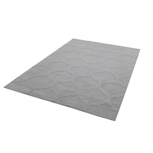 Antibes Modern Contemporary Geometric 3D Effect Indoor Outdoor Trellis Flatweave Rug