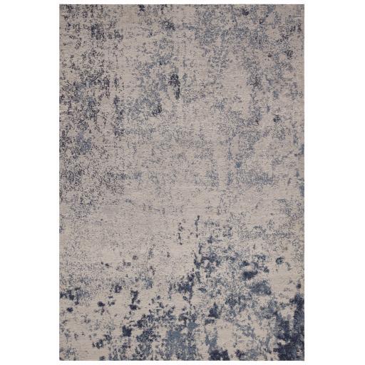 Dara Abstract Modern Outdoor Indoor Rug in Blue, Terra, Ochre, and Green