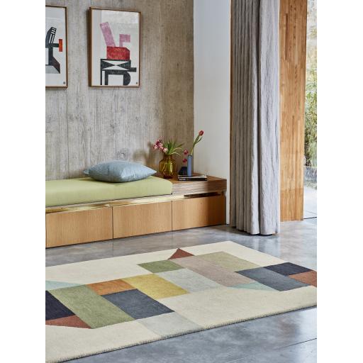 Reef Modern RF15 Geometric Hand Tufted Rug in Multi