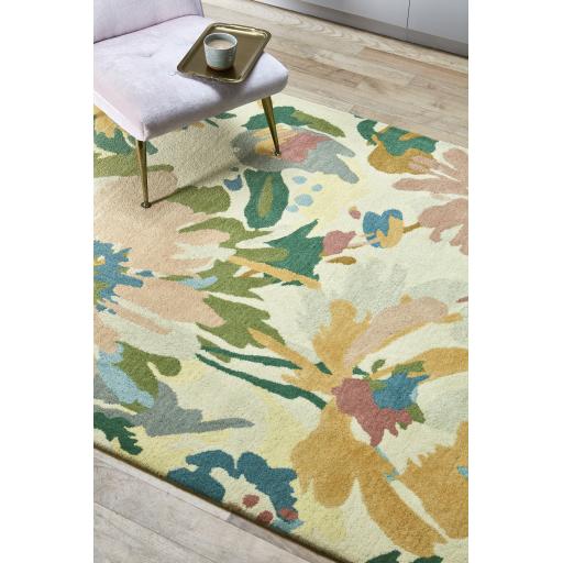 Reef Floral RF10 Hand Tufted Rug in Pink Multi