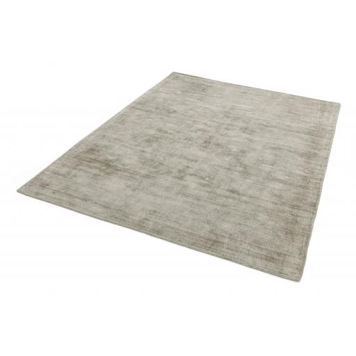 Blade Plain Silky Viscose Soft Rug in Smoke Grey