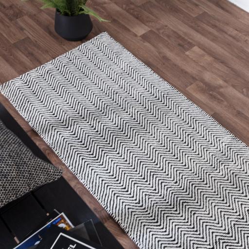 Ives Handmade Modern Herringbone Sisal Flatweave Hallway Rug Runner in 66 x 200 cm (2'1''x6'6'')