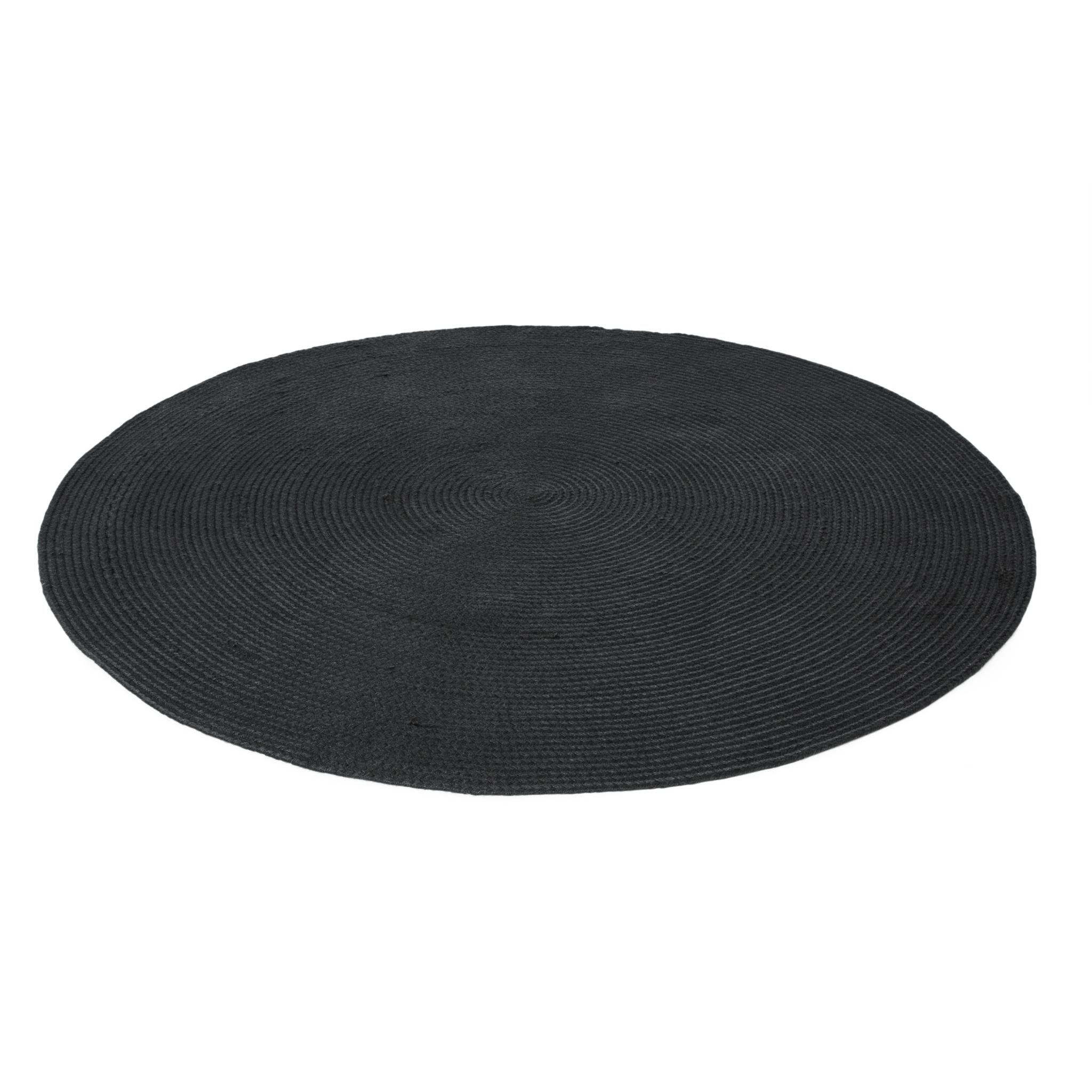 Nico Hand Made Indoor Outdoor Garden Kitchen Circle Round Rugs in Grey ...