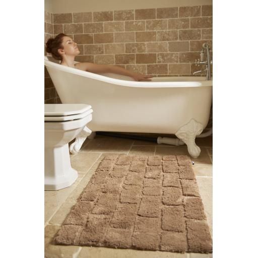 Hug Rug Bamboo Brick Bathroom Washable Soft Fluffy Plush Mat