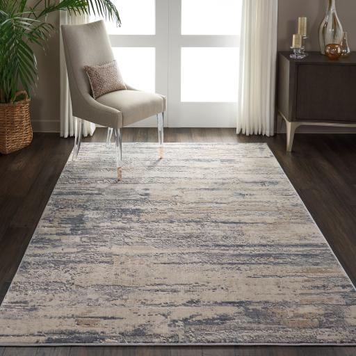 Rustic Textures RUS04 Modern Abstract Rug in Beige Grey