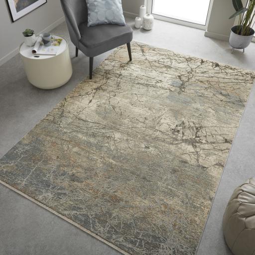 Emerald EMR101 Rug Modern Abstract Silky Rug in Mink