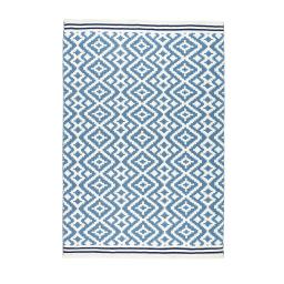 Aztec Outdoor Rug - Blue Navy - Overhead.jpg