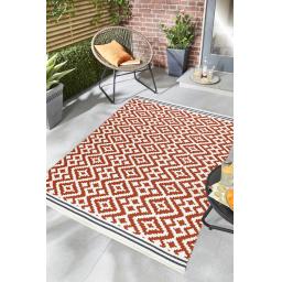 Aztec Outdoor Rug Red Navy .jpg