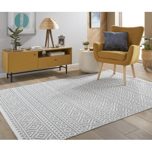 Jazz Indoor Outdoor Rug Garden Bedroom Living Room Patio Boho Flatweave Rug by Concept Looms