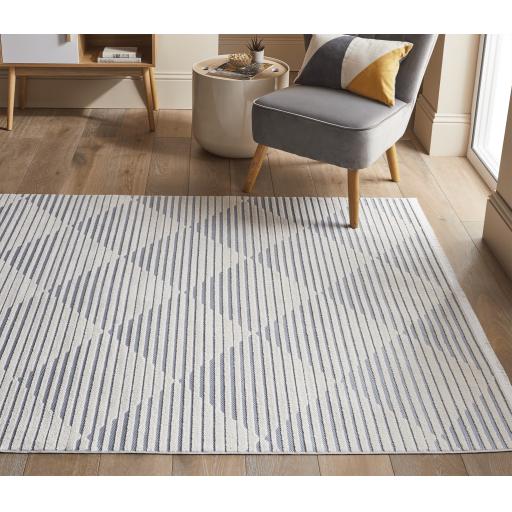 Jazz Indoor Outdoor Rug Garden Bedroom Living Room Patio Geometric Flatweave Rug by Concept Looms