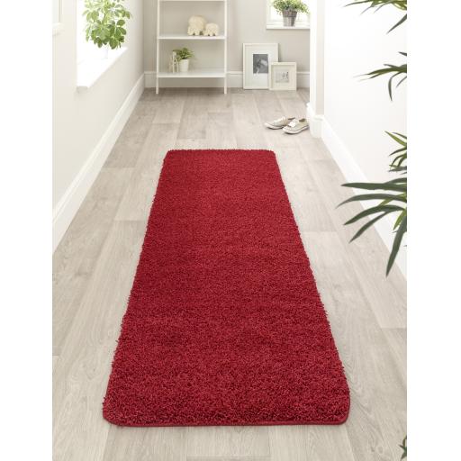 Buddy Washable Non-Slip Rug Shaggy Hall Runner Rug for Hallways Kitchen Bathroom Entrance Door Mat Living Room Bedside Bedroom Nursery Soft Plain Runner Rug