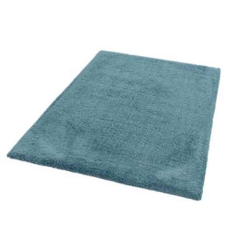 Lulu Soft Touch Plain Shaggy Rug in Duck Egg