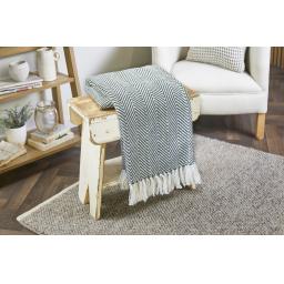 Hug Rug Woven Herringbone Throw-Dark Green.jpg