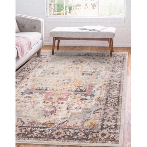 thumbnail image 2 of Blue Nile Mills Fiorella Modern Farmhouse Floral Medallion Indoor Area Rug - Polyester, Stain Resistant 2 of 2
