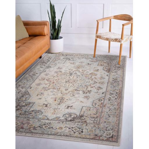 Flores Ester FR05 Traditional Classic Bordered Persian Floral Rug in Multi 200 x 290 cm