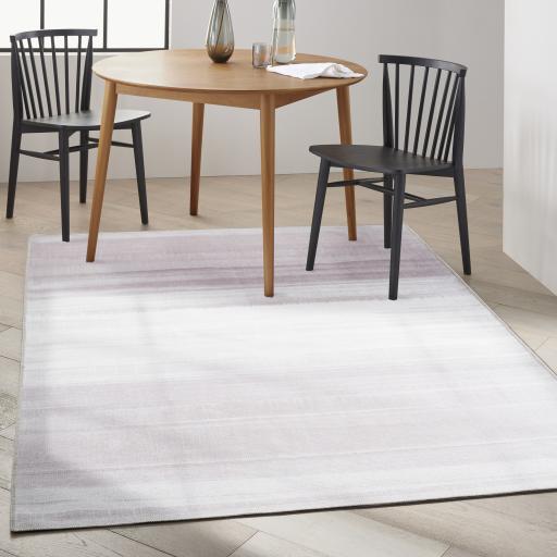 Calvin Klein LDR01 CK031 Launder Washable Flatweave Rug in Ivory