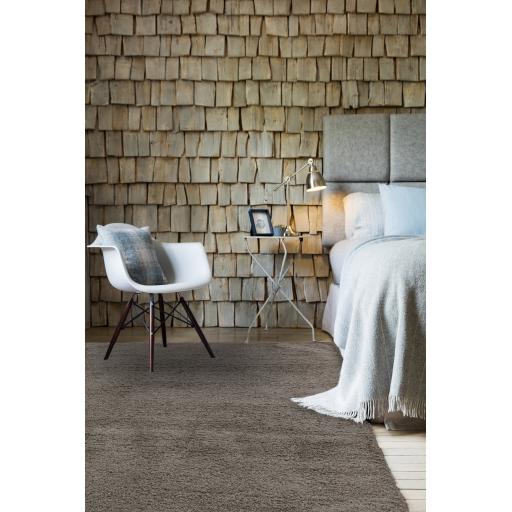 Lulu Soft Touch Plain Shaggy Rug in Smoke Grey