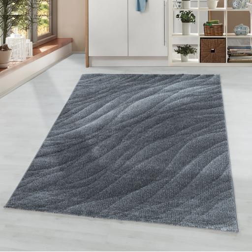 Ottowa 4206 Grey Modern Abstract Rug in Small 80x150 cm (2'6"x5')