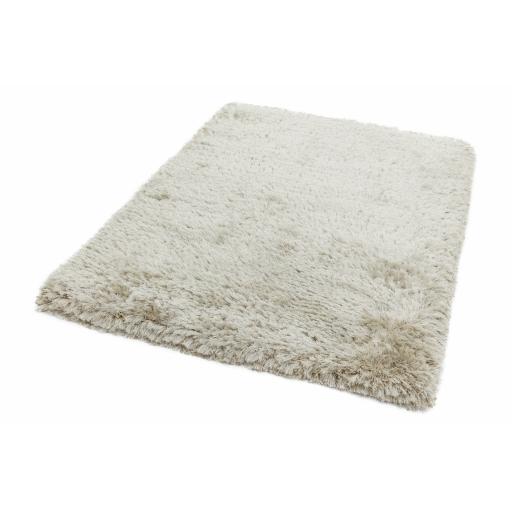 Plush Plain Shaggy High Pile Thick Silky Fluffy Soft Hand Woven Pearl White Rug