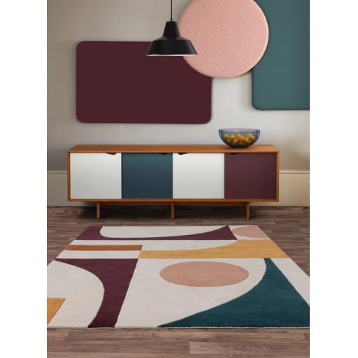 Reef Connect RF23 Modern Abstract Wool Rug in Multi