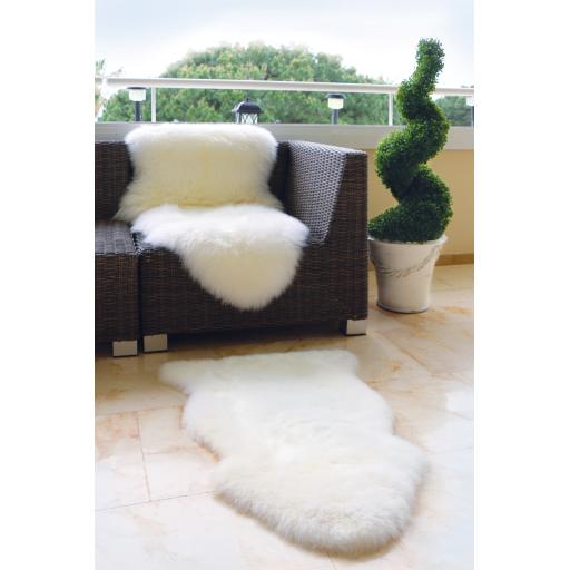 Genuine Sheepskin Animal Fur Soft Wool Shaggy Natural Cream Rug