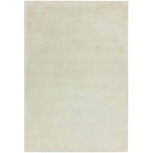 Reko Modern Contemporary Plain Hand Woven Viscose Silky Putty Cream Rug