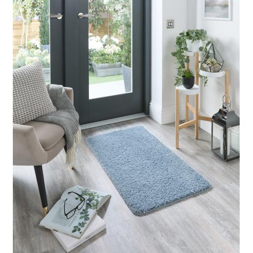 My Washable Shaggy Non-Slip Rug in Denim Blue