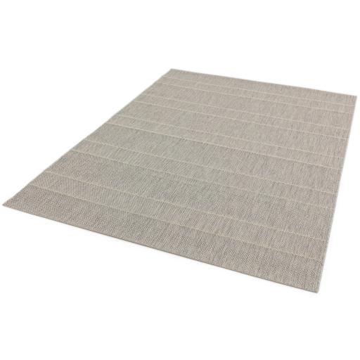 Patio PAT03 Stripe Chevron Striped Flatweave Indoor Outdoor Rug and Runner in Beige