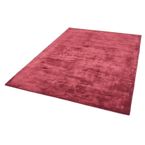 Katherine Carnaby Chrome Hand Made Rug Modern Plain Viscose Silky Shiny Luxurious Claret Rug