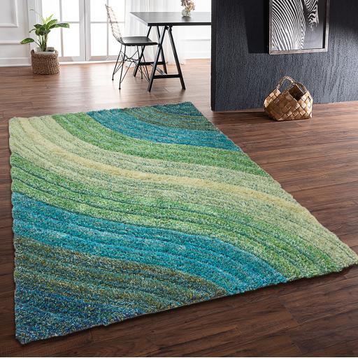 3D Shaggy Lena Rug Silky Soft Modern Living Room Rug in Large Size 160x230 cm (2'3"x7'7")