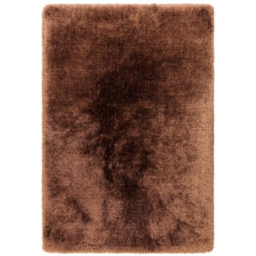 Plush Plain Shaggy High Pile Thick Silky Fluffy Soft Hand Woven Copper Rug