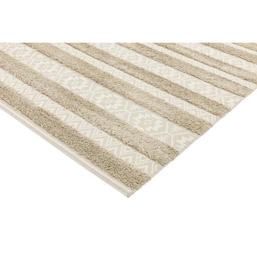 Monty Striped Outdoor Rug for Living Room Garden Patio Picnic Travel Trellis Indoor Outdoor Natural Cream Rug