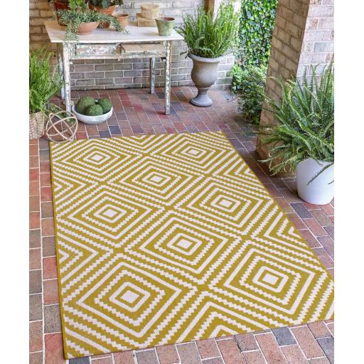 Big Diamond  Outdoor Rug for Garden Patio Picnic Travel Indoor Kitchen Summer Breeze Green Rug