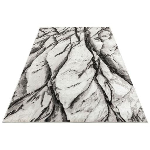 Blaze BLZ04 Silver Grey Rug Modern Bedroom Living Room Abstract Marble Design Rug