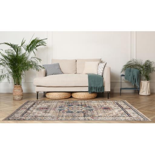 Nova Leona Grey Rug Modern Distressed Traditional Persian Rug and Hallway Runner