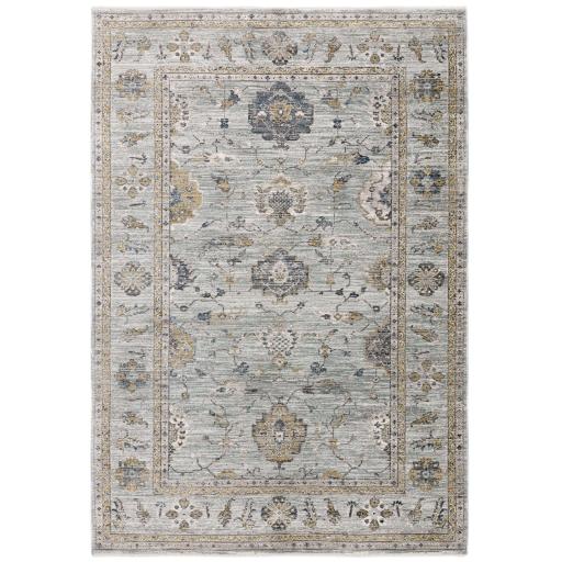 Jasper JA01 Traditional Rug for Living Room Classic Heritage Vintage Antique Style Blue Rug