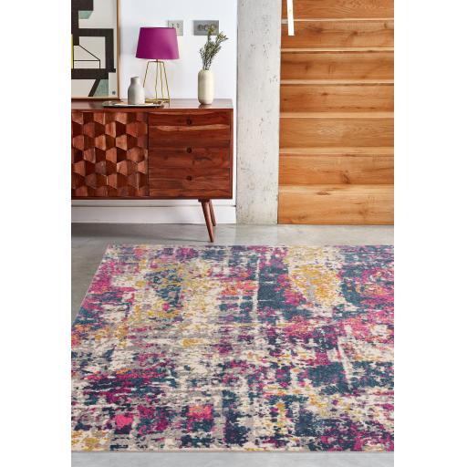 Colt CL01 Abstract Modern Art Rug in Multi Colours