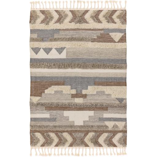 Paloma Tangier PA03 Hand Woven Kelims Moroccan Tribal Beige/Natural Rug