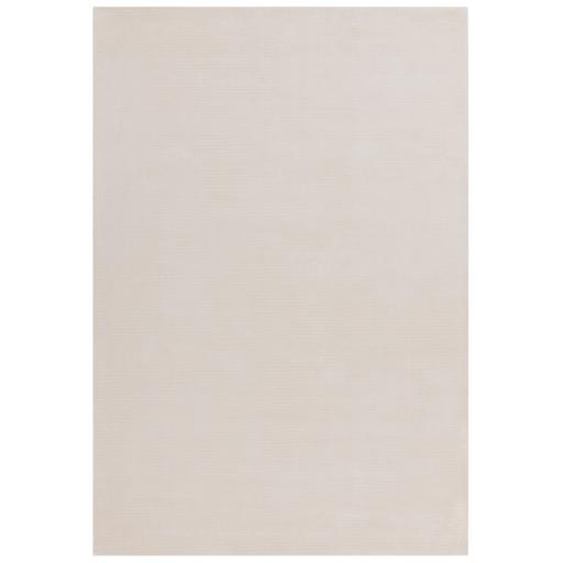 Bellagio Modern Plain Loop Striped Shiny Viscose Hand Woven White Rug in Medium 120x180 cm (4'x6')