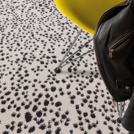 Muse MU11 Black Spotty Short Pile Modern Rug