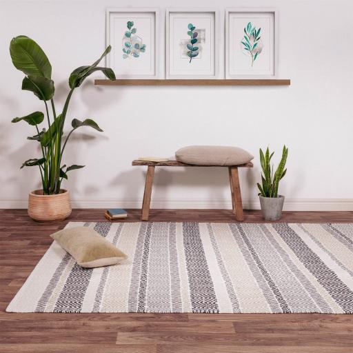 Boardwalk Reversible Flatweave Indoor Outdoor Rug in Grey Multi