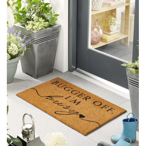 My Mat Printed Coir I’m Busy Doormat in 45x75 cm