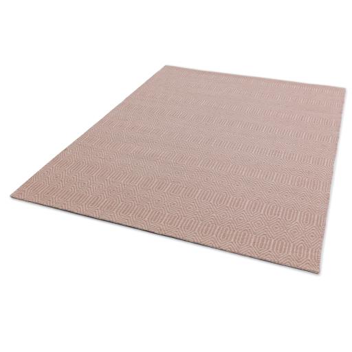 Sloan Hand Woven Flatweave Ethnic Rug or Runner in Soft Pink